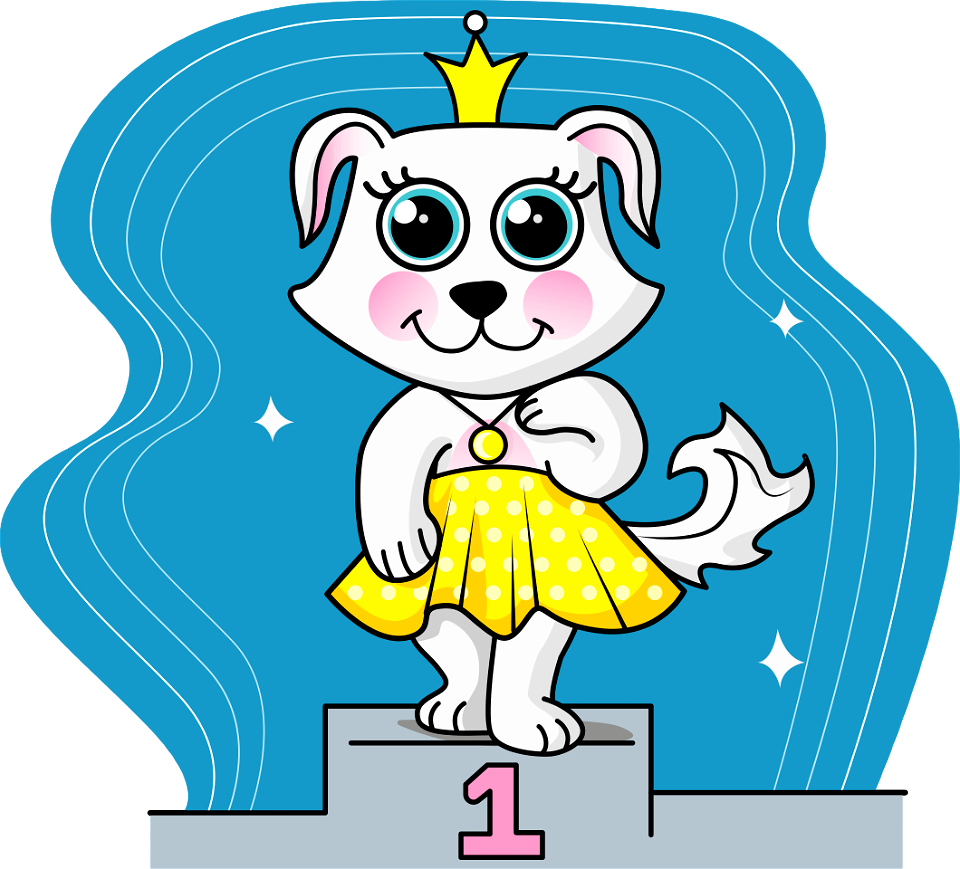 Princess Puppy. Free illustration for personal and commercial use.