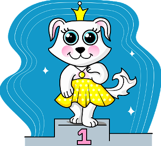 Princess Puppy. Free illustration for personal and commercial use.
