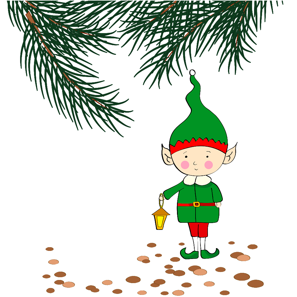 Christmas Elf. Free illustration for personal and commercial use.