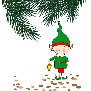 Christmas Elf. Free illustration for personal and commercial use.