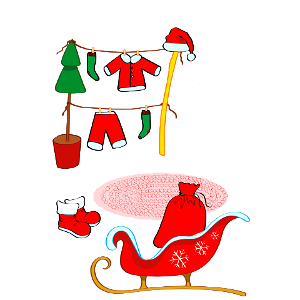 Santa Claus Clothes. Free illustration for personal and commercial use.