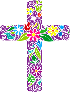 Flower Cross. Free illustration for personal and commercial use.