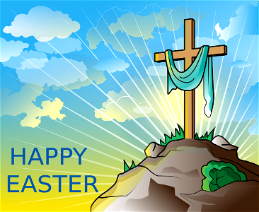 Happy Easter. Free illustration for personal and commercial use.