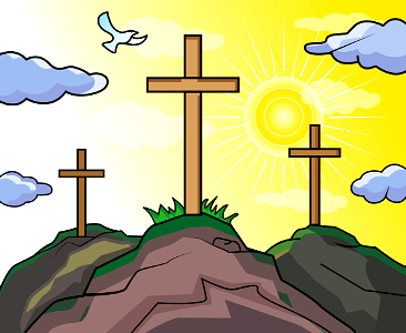 Three Crosses. Free illustration for personal and commercial use.