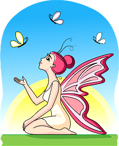Butterfly Fairy. Free illustration for personal and commercial use.
