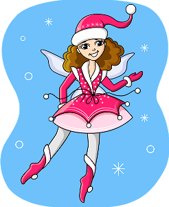 Christmas Fairy. Free illustration for personal and commercial use.