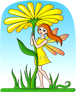 Flower Fairy. Free illustration for personal and commercial use.