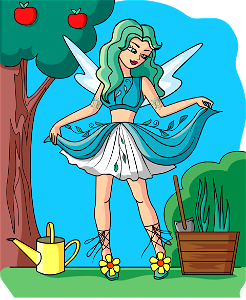 Garden Fairy. Free illustration for personal and commercial use.