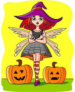 Halloween Fairy. Free illustration for personal and commercial use.