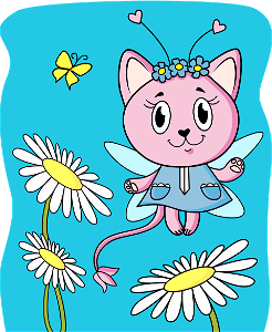 Kitty Fairy. Free illustration for personal and commercial use.