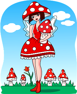 Mushroom Fairy. Free illustration for personal and commercial use.