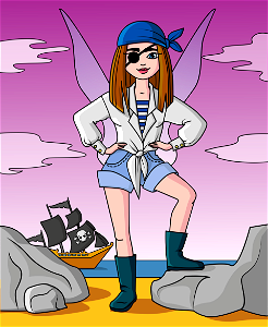 Pirate Fairy. Free illustration for personal and commercial use.