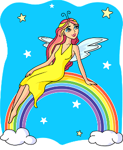 Rainbow Fairy. Free illustration for personal and commercial use.