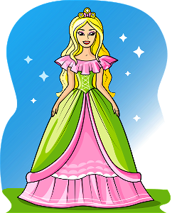 Barbie Princess. Free illustration for personal and commercial use.