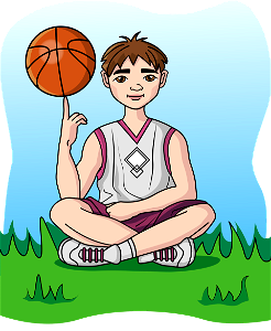 Basketball Boy. Free illustration for personal and commercial use.