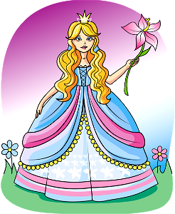 Beautiful Princess. Free illustration for personal and commercial use.
