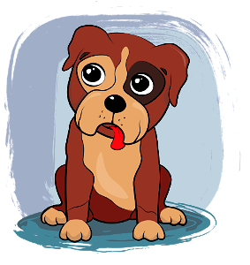 Boxer Puppy. Free illustration for personal and commercial use.