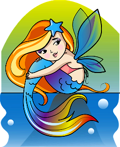 Fairy Mermaid. Free illustration for personal and commercial use.