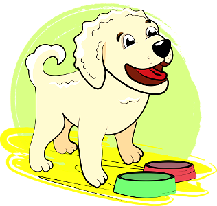 Golden Retriever Puppy. Free illustration for personal and commercial use.