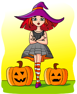Halloween Girl. Free illustration for personal and commercial use.