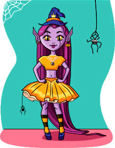 Halloween Princess. Free illustration for personal and commercial use.