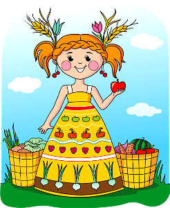 Harvest Girl. Free illustration for personal and commercial use.