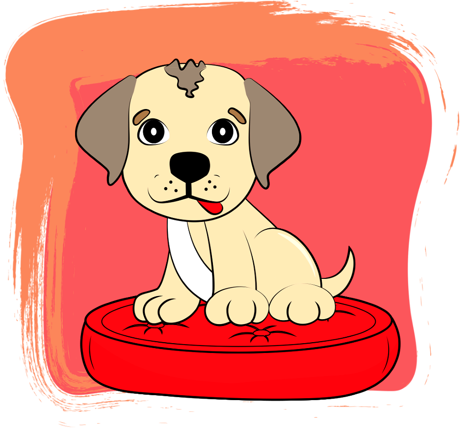 Labrador Puppy. Free illustration for personal and commercial use.