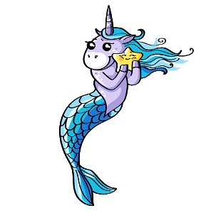 Mermaid Unicorn. Free illustration for personal and commercial use.