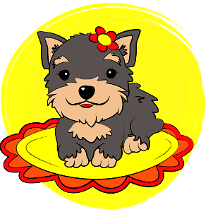 Morkie Puppy. Free illustration for personal and commercial use.