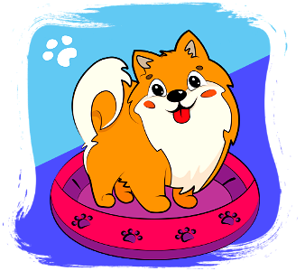 Pomeranian Puppy. Free illustration for personal and commercial use.