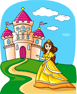 Princess Castle. Free illustration for personal and commercial use.