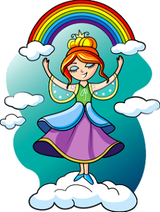 Rainbow Princess. Free illustration for personal and commercial use.