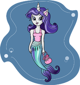 Rarity Mermaid. Free illustration for personal and commercial use.