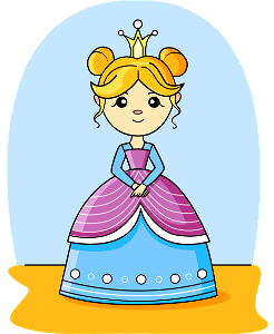 Simple Princess. Free illustration for personal and commercial use.