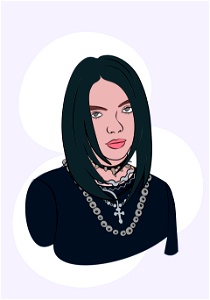 Billie Eilish. Free illustration for personal and commercial use.