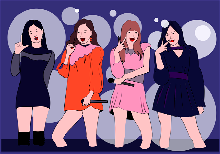 Blackpink. Free illustration for personal and commercial use.