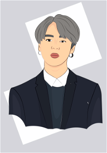 BTS Jimin. Free illustration for personal and commercial use.