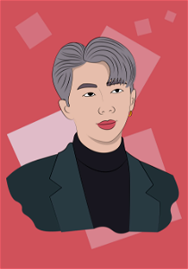 BTS RM. Free illustration for personal and commercial use.