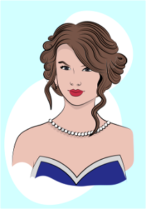 Taylor Swift. Free illustration for personal and commercial use.