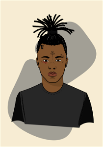 Xxxtentacion. Free illustration for personal and commercial use.