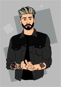 Zayn Malik. Free illustration for personal and commercial use.
