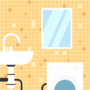 Bathroom. Free illustration for personal and commercial use.