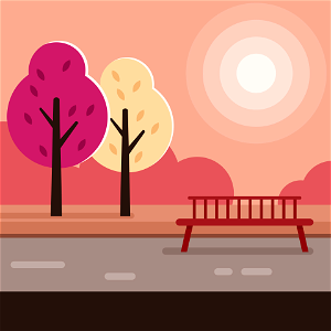 Bench in the Park. Free illustration for personal and commercial use.