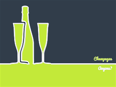 Champagne Anyone. Free illustration for personal and commercial use.