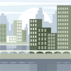 City Buildings. Free illustration for personal and commercial use.