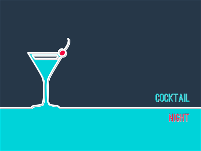 Cocktail Night. Free illustration for personal and commercial use.