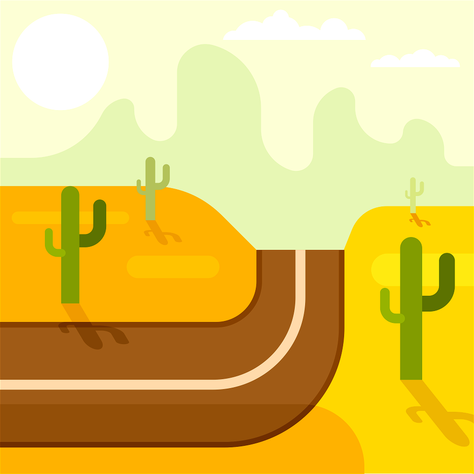 Desert in the Mountains. Free illustration for personal and commercial use.