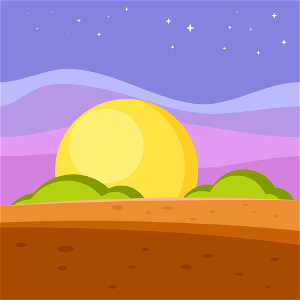 Landscape Sunset. Free illustration for personal and commercial use.