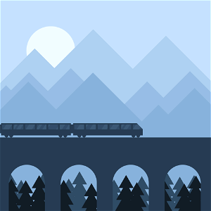 Night Train. Free illustration for personal and commercial use.