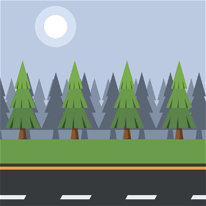Road in the Night. Free illustration for personal and commercial use.
